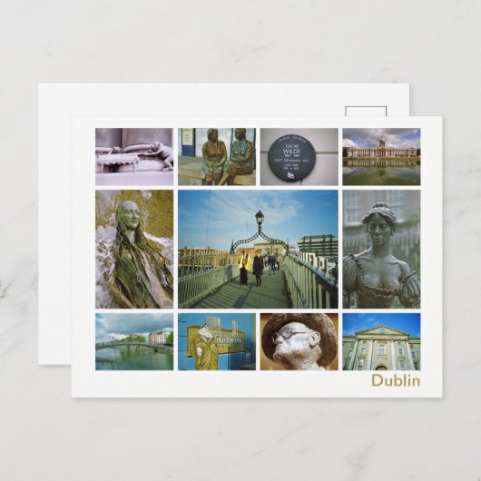 Dublin multi-afbeelding briefkaart (Voorkant / Achterkant)