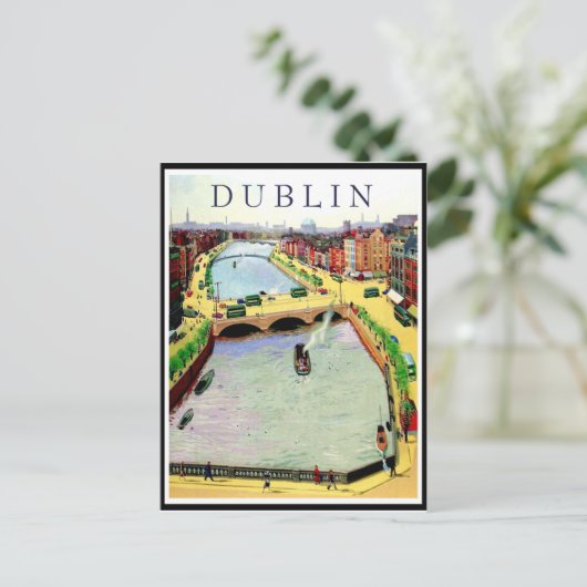 Dublin, O'Connell-brug over de Liffey Briefkaart (Staand voorkant)