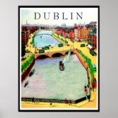 Dublin, O'Connell-brug over de Liffey Poster (Voorkant)