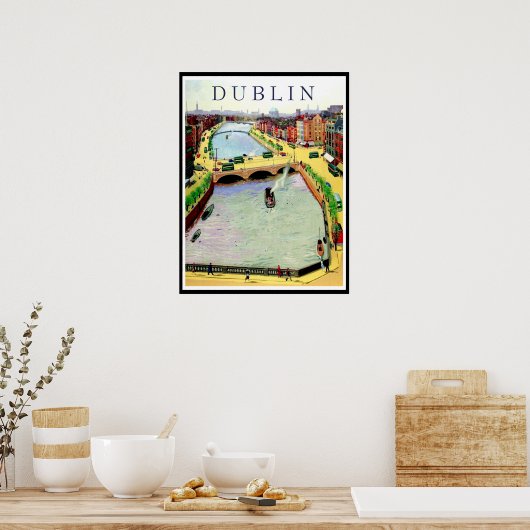 Dublin, O'Connell-brug over de Liffey Poster (Keuken)