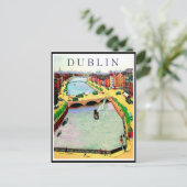 Dublin, O'Connell-brug over de rivier Liffey Briefkaart (Staand voorkant)