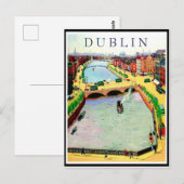 Dublin, O'Connell-brug over de rivier Liffey Briefkaart (Voorkant / Achterkant)