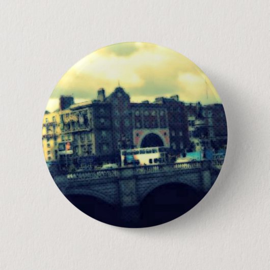 Dublin Pop Art Ronde Button 5,7 Cm (Voorkant)