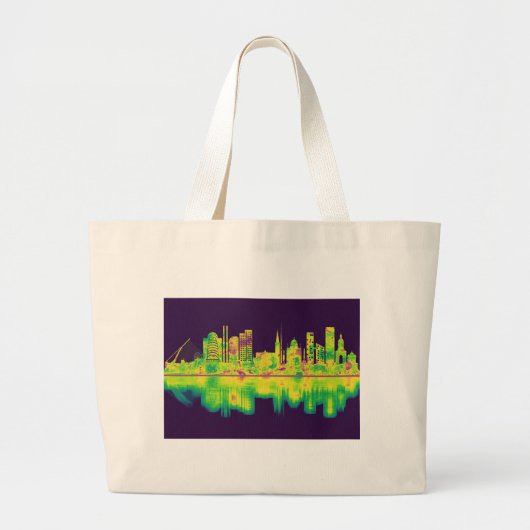 Dublin Republic of Ireland Skyline Grote Tote Bag (Voorkant)