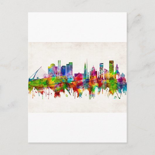 Dublin Republic of Ireland Skyline Uitnodiging Briefkaart (Voorkant)
