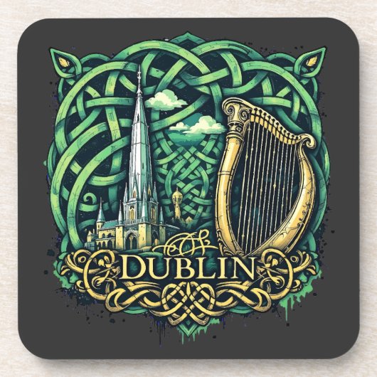 Dublin Republiek Ierland Bier Onderzetter (Voorkant)