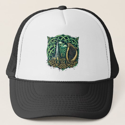 Dublin Republiek Ierland Trucker Pet (Voorkant)
