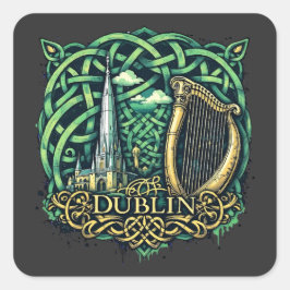 Dublin Republiek Ierland Vierkante Sticker