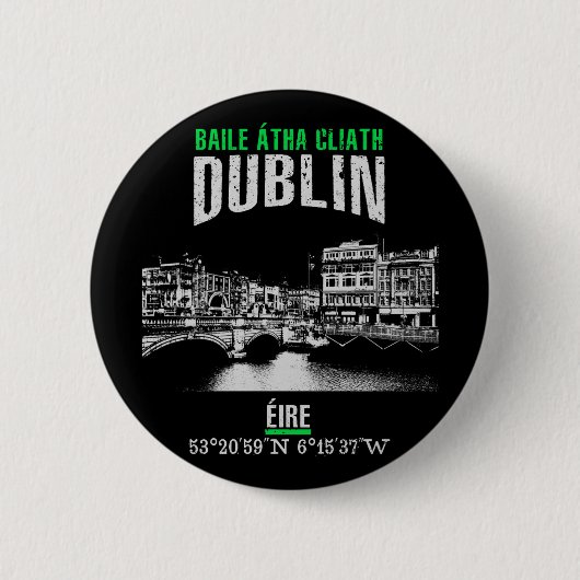 Dublin Ronde Button 5,7 Cm (Voorkant)
