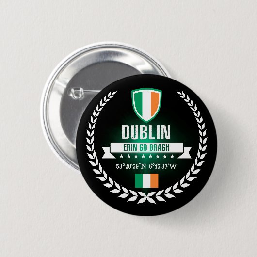 Dublin Ronde Button 5,7 Cm (Voorkant /achterkant)