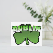 Dublin Shamrock Briefkaart (Staand voorkant)
