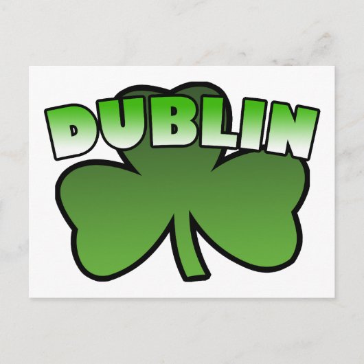 Dublin Shamrock Briefkaart (Voorkant)