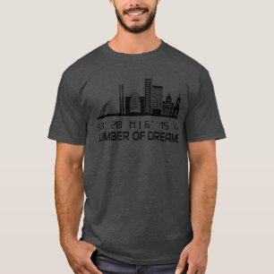 Dublin Silhouette GPS Coördinaten Stad Droom Stad T-shirt
