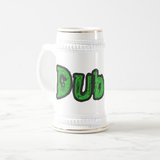 Dublin Skull Beer Stein Bierpul (Voorkant links)