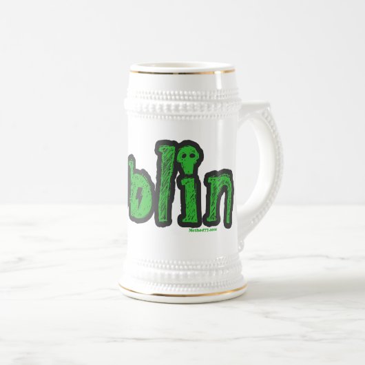 Dublin Skull Beer Stein Bierpul (Voorkant rechts)