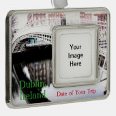 Dublin Travel Kerstversiering  Verzilverd Omlijst Ornament (Rechts)