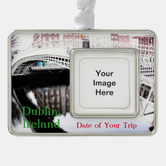 Dublin Travel Kerstversiering  Verzilverd Omlijst Ornament