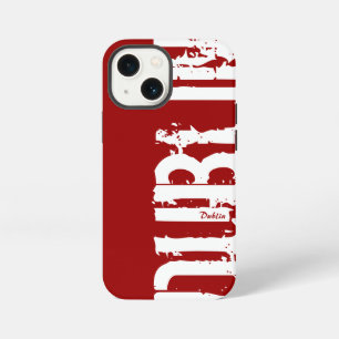 Dublin - Urban Style - rood en wit iPhone 13 Mini Hoesje