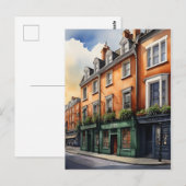 Dublin waterverf art briefkaart (Voorkant / Achterkant)