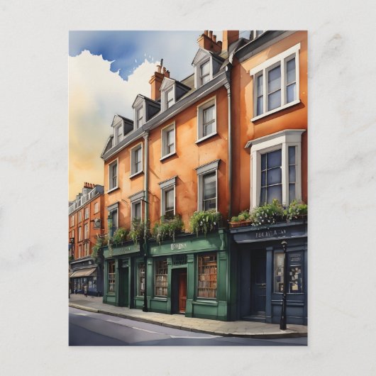 Dublin waterverf art briefkaart (Voorkant)
