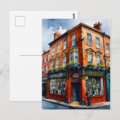 Dublin waterverf art briefkaart (Voorkant / Achterkant)