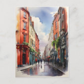 Dublin waterverf art briefkaart (Voorkant)