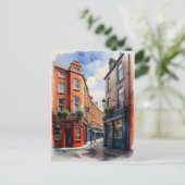 Dublin waterverf art briefkaart (Staand voorkant)