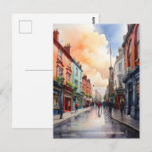 Dublin waterverf art briefkaart (Voorkant / Achterkant)