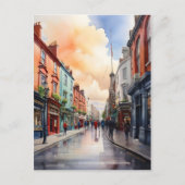 Dublin waterverf art briefkaart (Voorkant)