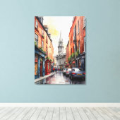 Dublin waterverf art canvas afdruk (Insitu (Houten vloer))