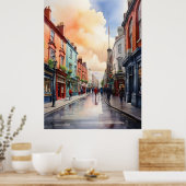 Dublin waterverf art poster (Keuken)