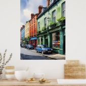 Dublin waterverf art poster (Keuken)