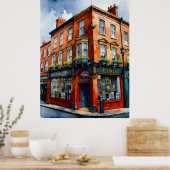 Dublin waterverf art poster (Keuken)