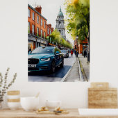 Dublin waterverf art poster (Keuken)