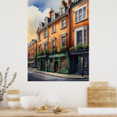 Dublin waterverf art poster (Keuken)