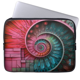Dubman Designs: Fibonacci Mozaïek Spiraal Laptop Sleeve