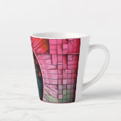 Dubman Designs: Fibonacci Mozaïek Spiraal Monogram Latte Mok (Rechts)