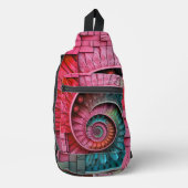 Dubman Designs: Fibonacci Mozaïek Spiraal Sling Bag (Voorkant)