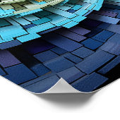 Dubman Designs: Fibonacci Regenboog Trippy Spiraal Poster (Hoek)