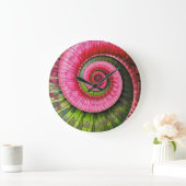 Dubman Designs: Glowende Roze en Groene Fibonacci Grote Klok (Huis)