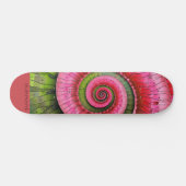 Dubman Designs: Glowende Roze en Groene Fibonacci  Persoonlijk Skateboard (Horizontaal)