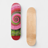 Dubman Designs: Glowende Roze en Groene Fibonacci  Persoonlijk Skateboard (Voorkant)