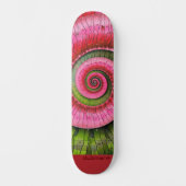 Dubman Designs: Glowende Roze en Groene Fibonacci  Persoonlijk Skateboard (Voorkant)