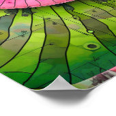 Dubman Designs: Glowende Roze en Groene Fibonacci Poster (Hoek)