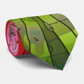 Dubman Designs: Glowende Roze en Groene Fibonacci Stropdas (Opgerold)