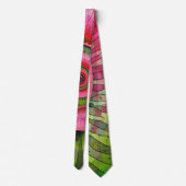 Dubman Designs: Glowende Roze en Groene Fibonacci Stropdas (Achterkant)