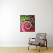 Dubman Designs: Glowende Roze en Groene Fibonacci Wandkleed (In situ)
