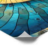 Dubman Designs: Gulden Verhouding, Glowing Fibonac Poster (Hoek)