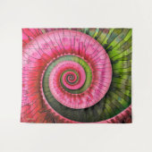 Dubman Designs: Neon Roze en Groene Fibonacci Wandkleed (Voorkant (horizontaal))