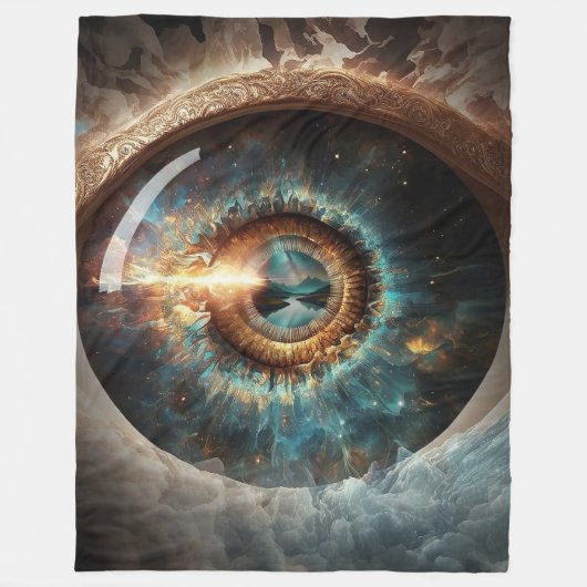 Dubman Designs: Oog van God, Rivier van Hoop Fleece Deken (Voorkant)